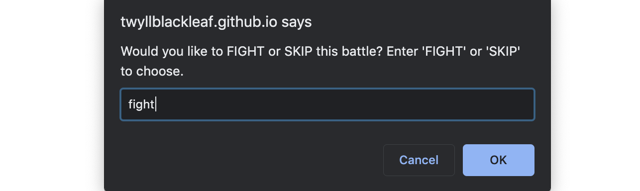 A prompt for a game of Robot Gladiators